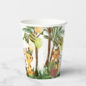 Cute Oerwoud Safari Animals Party Baby shower Papieren Bekers (Rechts)