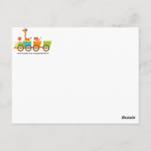 Cute Oerwoud Safari Animals Train Gifts Kinder Bab Briefkaart (Achterkant)