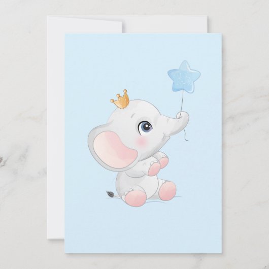Cute Oerwoud Safari Animals Waterverf Baby shower Kaart (Achterkant)