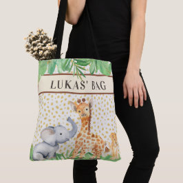 Cute Oerwoud Safari Baby Animals - Gepersonaliseer Tote Bag