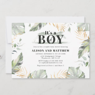 Cute Oerwoud Safari Baby shower Boys Giraffe Kaart