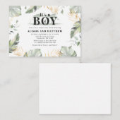 Cute Oerwoud Safari Baby shower Boys Giraffe Notitiekaartje (Voorkant / Achterkant)