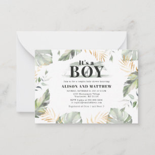Cute Oerwoud Safari Baby shower Boys Giraffe Notitiekaartje