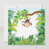Cute Oerwoud Safari Baby Shower-uitnodigingen Kaart (Achterkant)