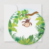 Cute Oerwoud Safari Baby Shower-uitnodigingen Kaart (Achterkant)