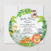 Cute Oerwoud Safari Baby Shower-uitnodigingen Kaart (Voorkant)