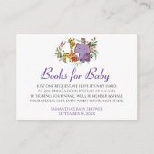 Cute Oerwoud Safari brengt Baby shower boekKaart m Informatiekaartje (Voorkant)
