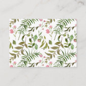 Cute Oerwoud Safari Diaper Raffle Baby shower Informatiekaartje (Achterkant)