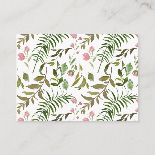 Cute Oerwoud Safari Diaper Raffle Baby shower Informatiekaartje (Achterkant)