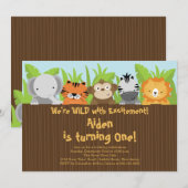 Cute Oerwoud Safari dierentuin Kaart (Voorkant / Achterkant)