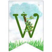 Cute Oerwoud Safari dierentuin Welkom Baby shower Vlaggetjes (Derde vlag)