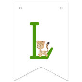 Cute Oerwoud Safari dierentuin Welkom Baby shower Vlaggetjes (Derde vlag)