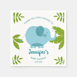 Cute Oerwoud Safari Elephant Baby shower Servet