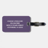 Cute Oerwoud Safari Floral Giraffe Kinder Bagagelabel (Achterkant horizontaal)