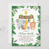 Cute Oerwoud Safari Forest Animals Baby shower Kaart (Voorkant)