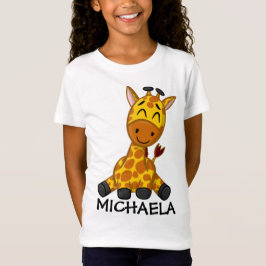 Cute Oerwoud Safari Giraffe Animal Kinder T-shirt
