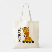 Cute Oerwoud Safari Giraffe Animal Kinder Tote Bag (Achterkant)