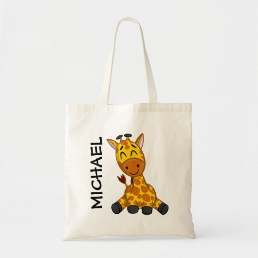 Cute Oerwoud Safari Giraffe Animal Kinder Tote Bag (Voorkant)