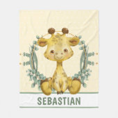 Cute Oerwoud Safari Giraffe Baby Nursery Fleece Deken (Voorkant)