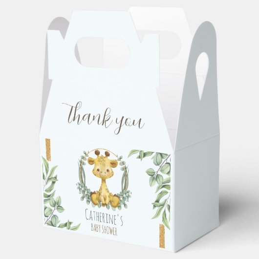 Cute Oerwoud Safari Giraffe Baby shower Hartelijk Bedankdoosjes (Geopend)