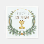 Cute Oerwoud Safari Giraffe Baby shower Servet (Voorkant)
