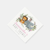 Cute Oerwoud Safari Girl Baby shower Servet (Hoek)
