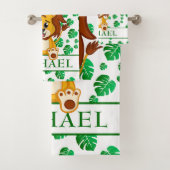 Cute Oerwoud Safari Lion Animal Kinder Bad Handdoek (Insitu)