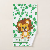 Cute Oerwoud Safari Lion Animal Kinder Bad Handdoek (Handdoek)