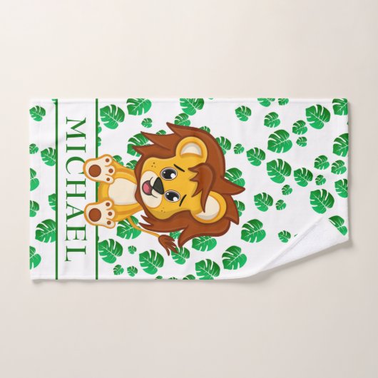 Cute Oerwoud Safari Lion Animal Kinder Bad Handdoek (Handdoek)