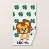 Cute Oerwoud Safari Lion Animal Kinder Bad Handdoek (Handdoek)