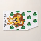 Cute Oerwoud Safari Lion Animal Kinder Bad Handdoek (Handdoek)