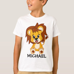 Cute Oerwoud Safari Lion Animal Kinder T-shirt