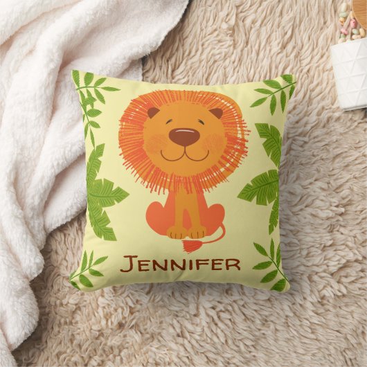 Cute Oerwoud Safari Lion Baby Nursery Kussen (Deken)
