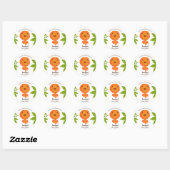 Cute Oerwoud Safari Lion Baby shower Hartelijk dan Ronde Sticker (Vel)