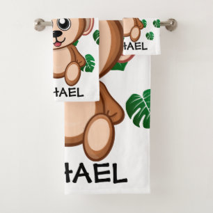 Cute Oerwoud Safari Monkey Animal Kinder Bad Handdoek