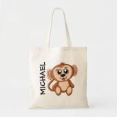 Cute Oerwoud Safari Monkey Animal Kinder Tote Bag (Voorkant)