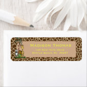 Cute Oerwoud Safari Return Address Etiket (Insitu)