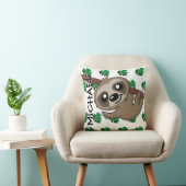 Cute Oerwoud Safari Sloth Animal Kinder Kussen (Stoel)