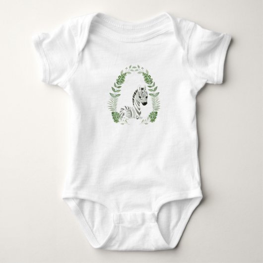 Cute Oerwoud Safari Zebra Romper (Voorkant)