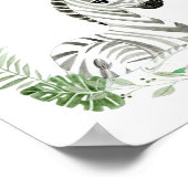 Cute Oerwoud Safari Zebra voor meisje Poster (Hoek)