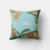 Cute Oerwoud Theme Nursery Room Decor Sierkussen (Achterkant)