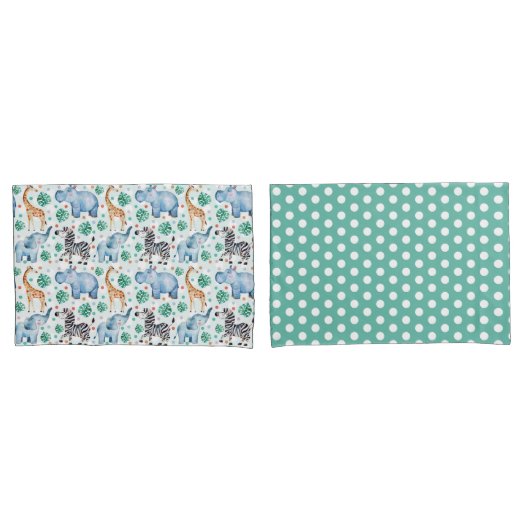 Cute Oerwoud Wild Animals Kussensloop Set (Voorkant-Set)