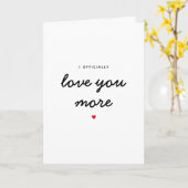 Cute Officieel houdt van je meer hartValentijnsdag Kaart (Gele Bloem)