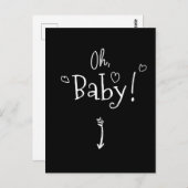Cute Oh Baby Zwangerschap en Zwangerschap Briefkaart (Voorkant / Achterkant)
