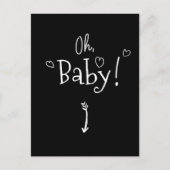 Cute Oh Baby Zwangerschap en Zwangerschap Briefkaart (Voorkant)