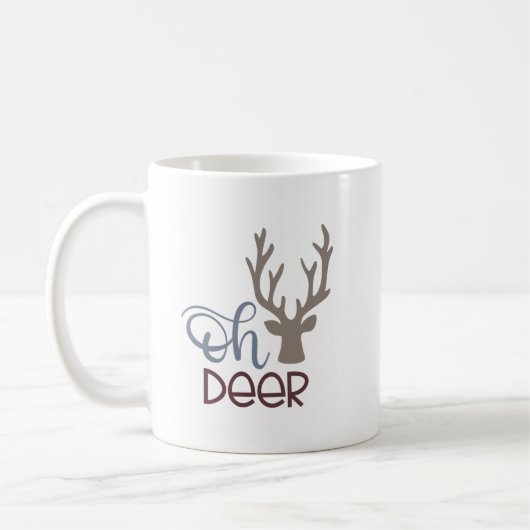 Cute Oh Deer Coffee Mok (Links)