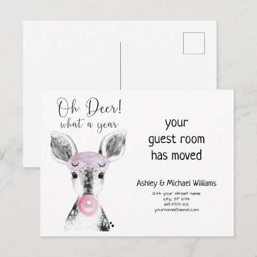 Cute Oh Deer wat een jaar durende aankondiging (Voorkant / Achterkant)