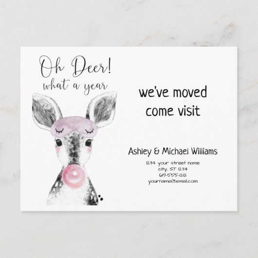 Cute Oh Deer wat een jaar durende aankondiging (Voorkant)