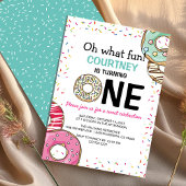 Cute Oh What Fun Donut 1st Birthday Kaart