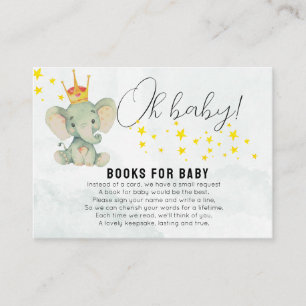 Cute OhBaby Geslacht Neutrale Olifant Boeken voor  Informatiekaartje